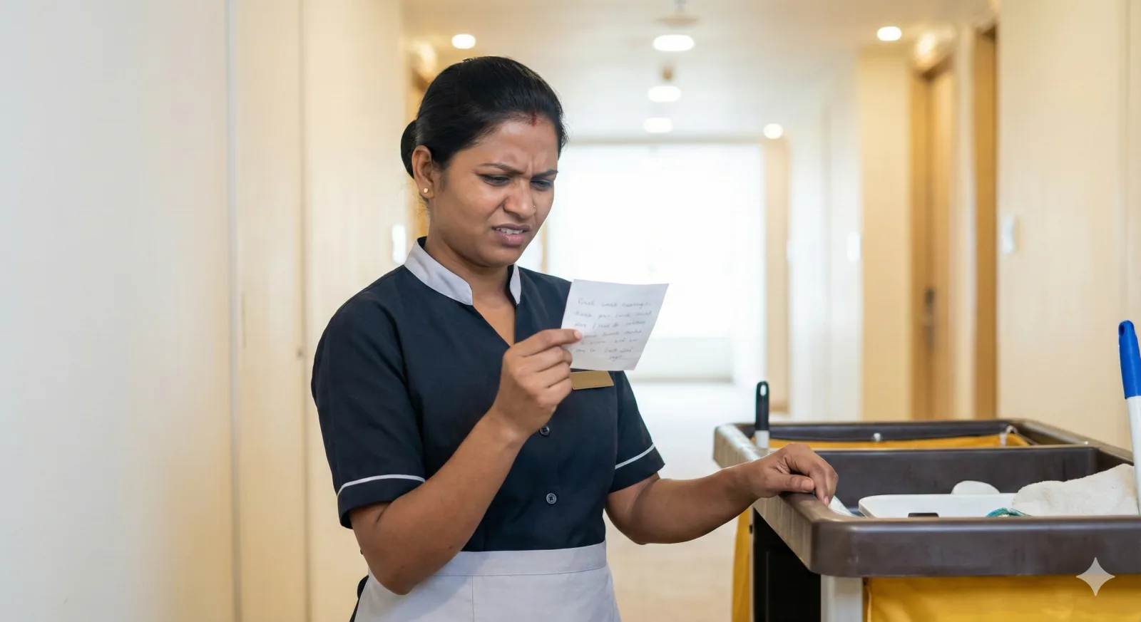 Overworked hotel staff